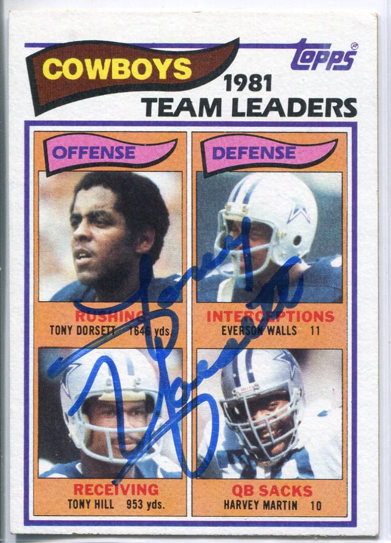 Tony Dorsett Autographed 1982 Topps Card (1 of 1)