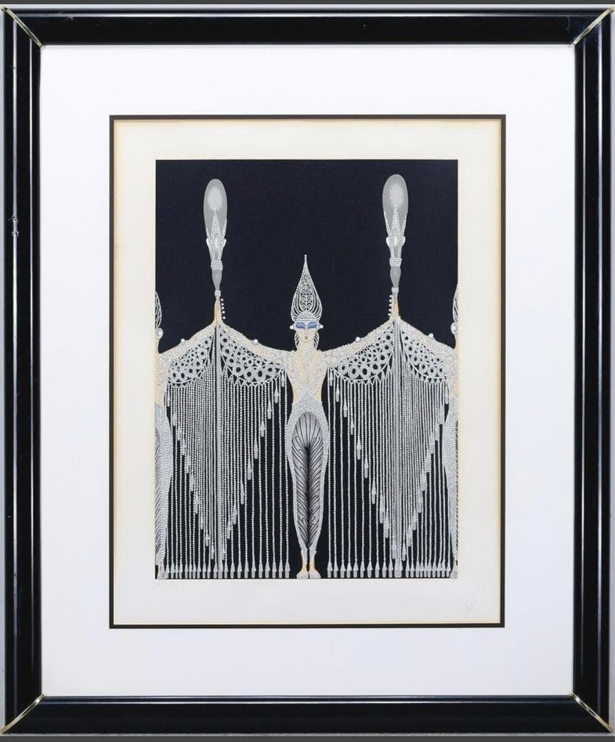 ERTE Les Bijoux De Perles Serigraph Signed ED288/ 300 Art Deco Framed (1 of 6)