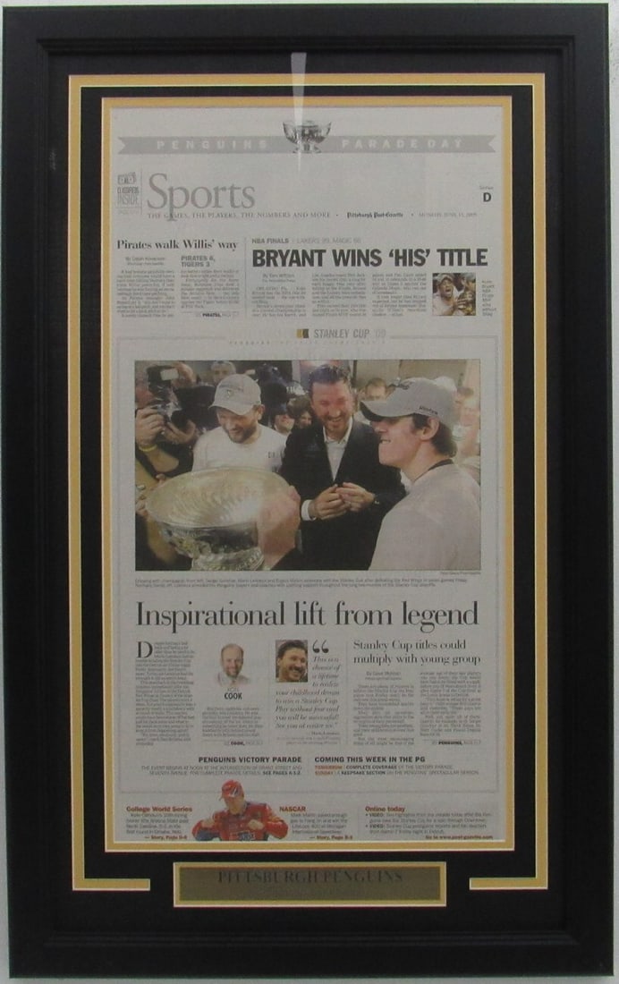 Stanley Cup Champs Penguins Post Gazette Framed 157905 (1 of 2)