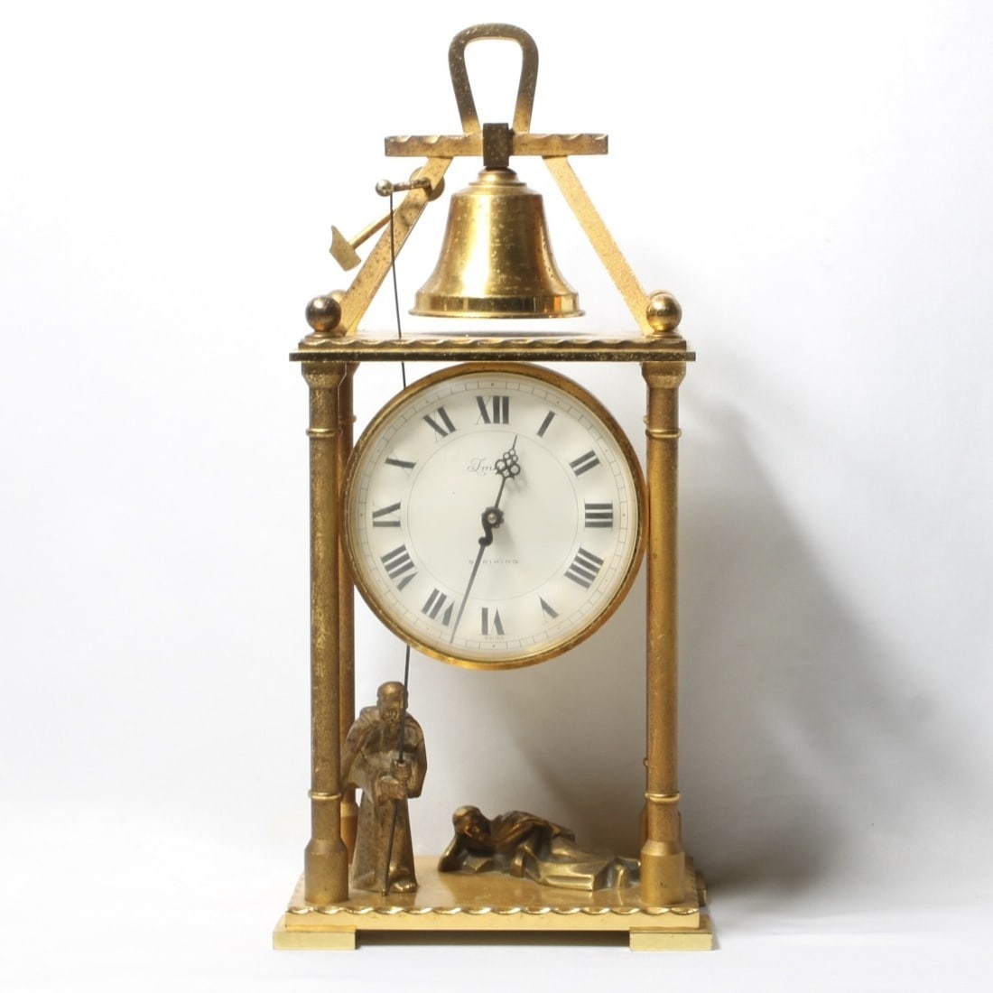 Automaton Karakuri Spring Doll Table Bell Clock Antique Rare Striking Imhof (1 of 10)