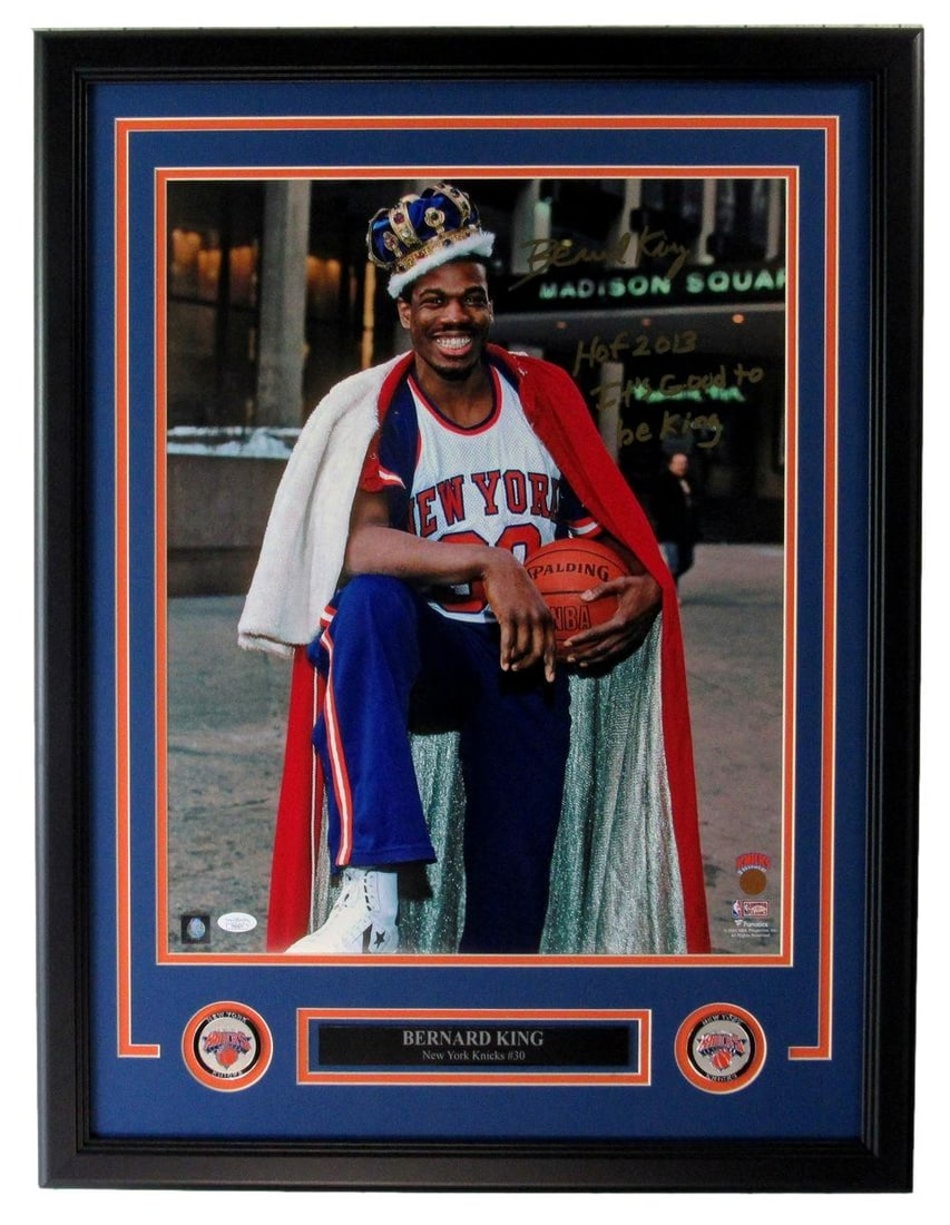 King Bernard HOF Inscribed New York Knicks 16x20 Photo Autographed JSA: King Bernard HOF Inscribed New York Knicks 16x20 Photo Autographed JSA Item Specifics: Autograph Authentication: James Spence Authentication (JSA) Original/Reprint: Original Product: Photo Signed: Yes