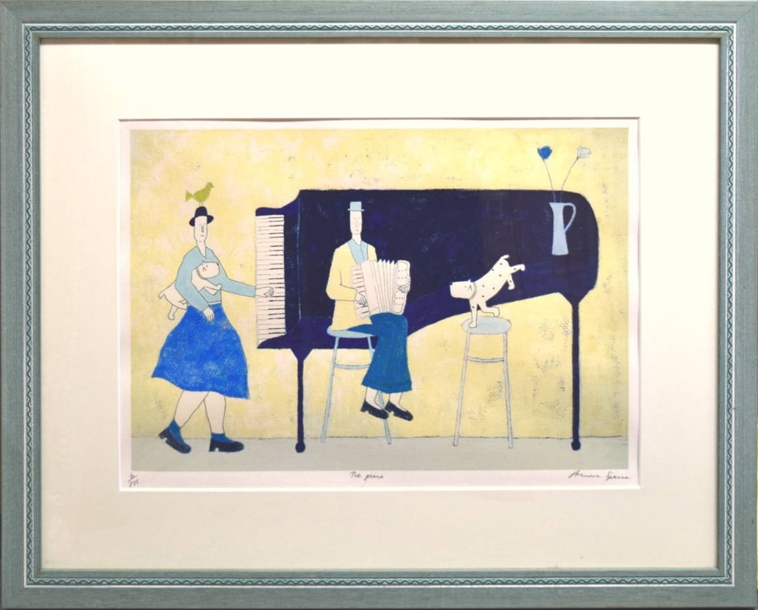 Annora Spence Piano Silkscreen Signed ED 6/ 175 With Box yellow cloth bag Auth: Annora Spence Piano Silkscreen Signed ED 6/ 175 With Box yellow cloth bag Auth Item Specifics: Artist: Annora Spence Unit Of Sale: Single Piece Signed By: Annora Spence Image Orientation: Portrait Sig