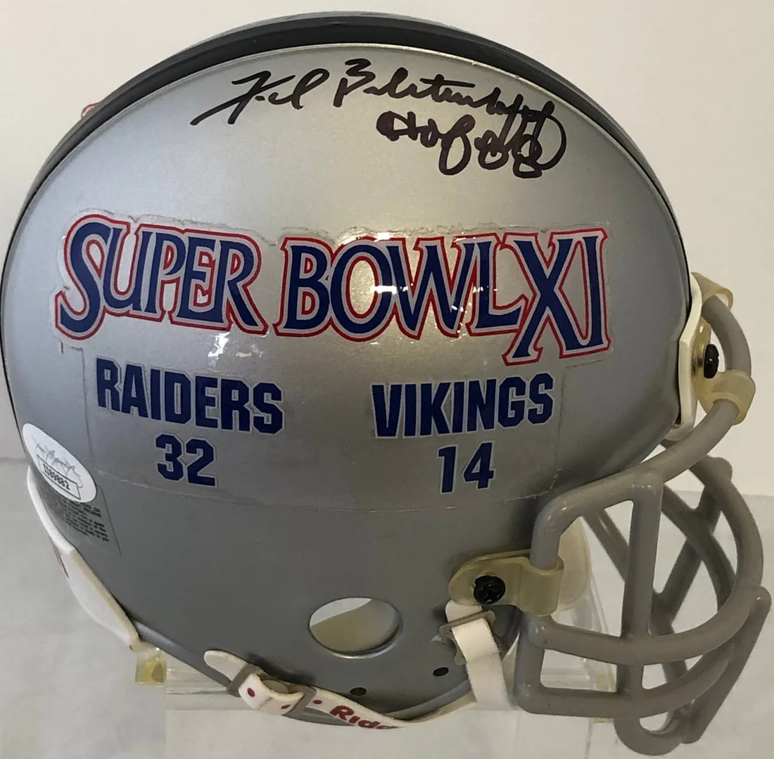 Fred Biletnikoff Autographed Mini Helmet (JSA) (1 of 2)