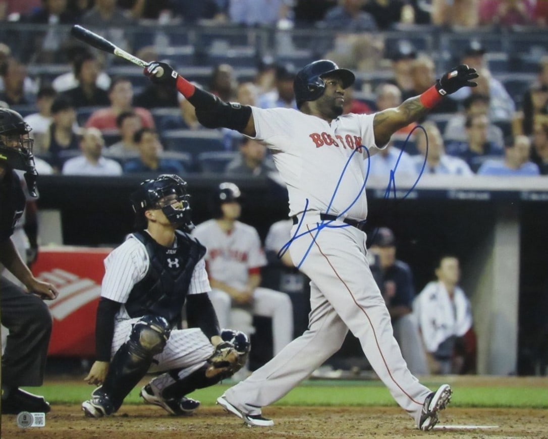 David Ortiz HOF Autographed 16x20 Photo Boston Red Sox Beckett 200786 (1 of 3)
