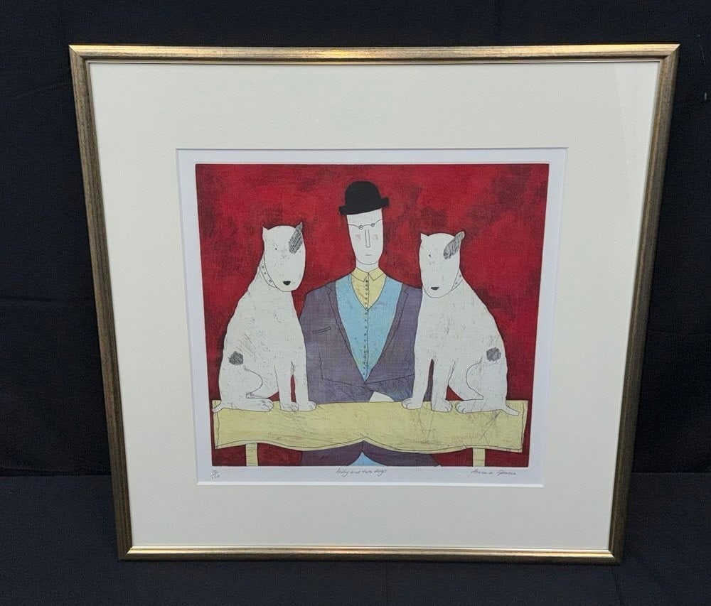 Annora Spence Lady and Two Dogs Silkscreen Signed Limited Edition 10/ 150 Framed: Annora Spence Lady and Two Dogs Silkscreen Signed Limited Edition 10/ 150 Framed Item Specifics: Artist: Annora Spence Unit Of Sale: Single Piece Signed By: Annora Spence Image Orientation: Portrait