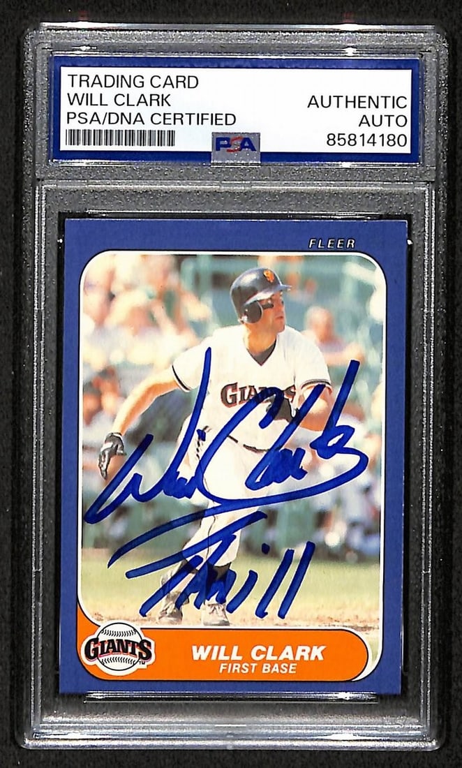 Will Clark 1986 Fleer Update Card U25 Signed/ Autographed PSA/ DNA Giants BA209420 (1 of 2)