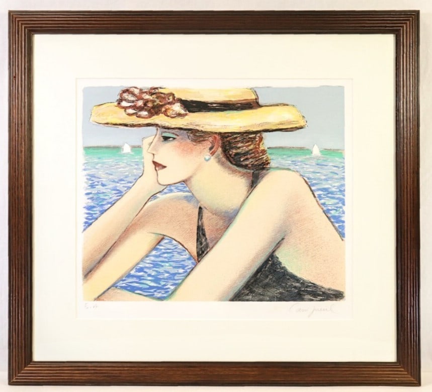Lithograph by Jean Pierre Cassigneul woman hat yacht signed 1998 seaside: Lithograph by Jean Pierre Cassigneul woman hat yacht signed 1998 seaside Item Specifics: Unit Of Sale: Single Piece Artist: Jean Pierre Cassigneul Signed By: Jean Pierre Cassigneul Image Orientation:
