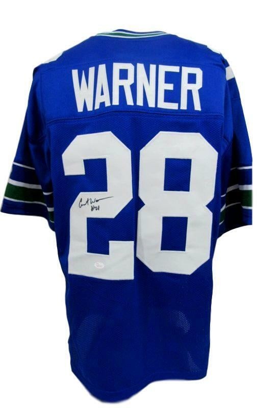 Signed Curt Warner Jersey Custom 131650 Seahawks (1 of 9)