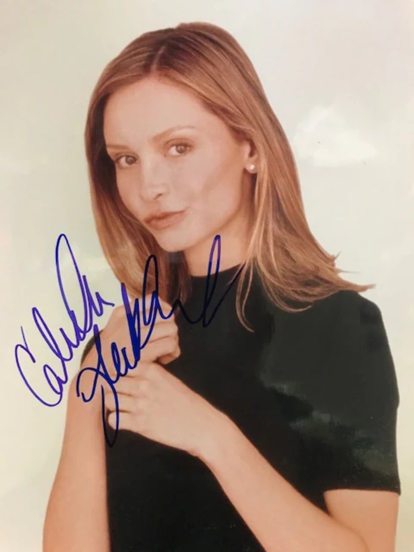 Calista Flockhart Autographed 8x10 Celebrity Photo: Calista Flockhart Autographed 8x10 Celebrity Photo Calista Flockhart's 8x10 celebrity photo bears her signature in blue sharpie across the front. This unique piece captures a moment in time, showcasin