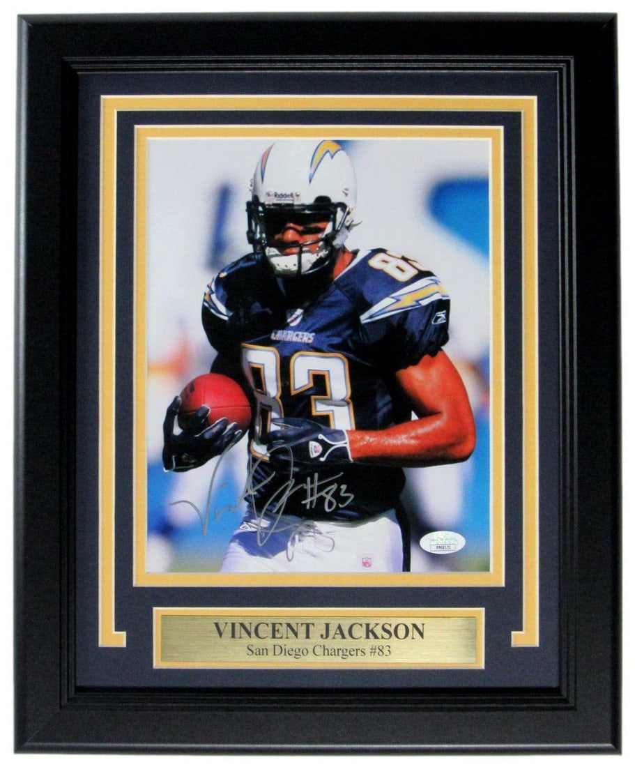 Signed Photo 8x10 Framed JSA Auto Chargers San Diego Vincent Jackson (1 of 3)