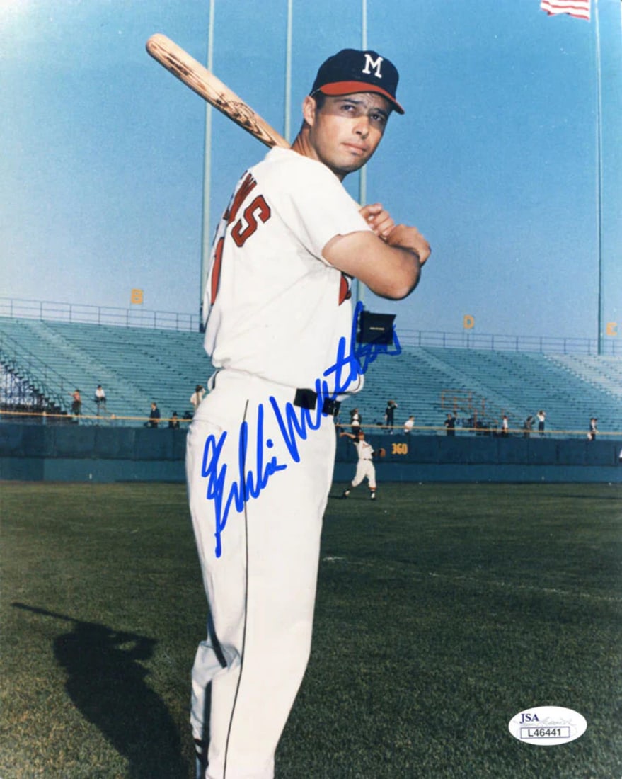 Eddie Mathews Autographed 8x10 Photo (JSA) (1 of 2)