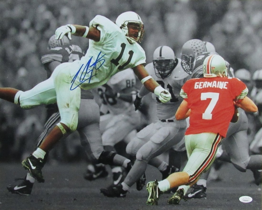 LaVar Arrington Signed/ Autographed 16x20 Photo Penn State JSA 190829: LaVar Arrington Signed/ Autographed 16x20 Photo Penn State JSA 190829 LaVar Arrington's signature adds a touch of Nittany Lion pride to this 16x20 photo, capturing the Penn State football spirit. The