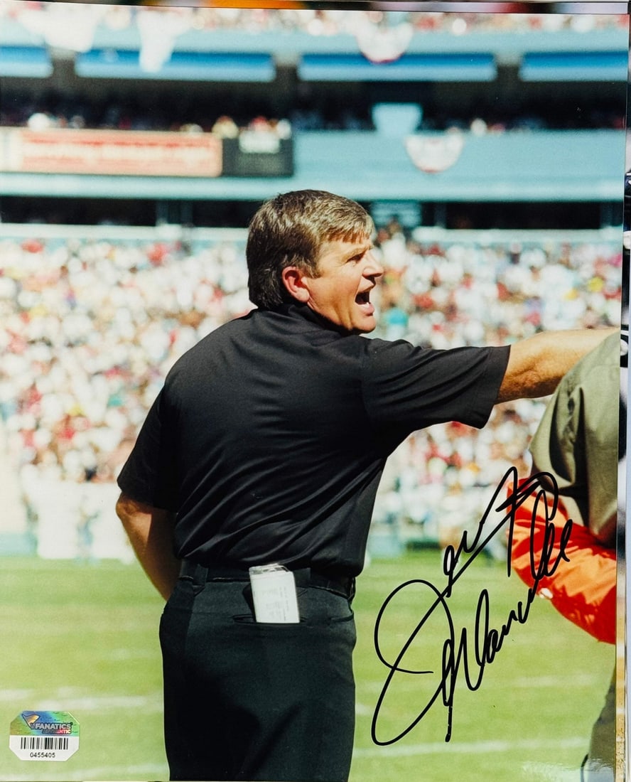 Jerry Glanville Autographed 8x10 Football Photo (Fanatics) (1 of 1)