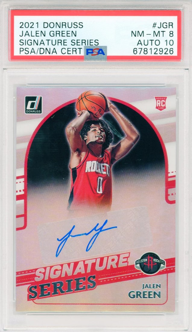 Signature Series Rookie Card #JGR Panini Donruss 2021 Autographed By Jalen Green (1 of 2)
