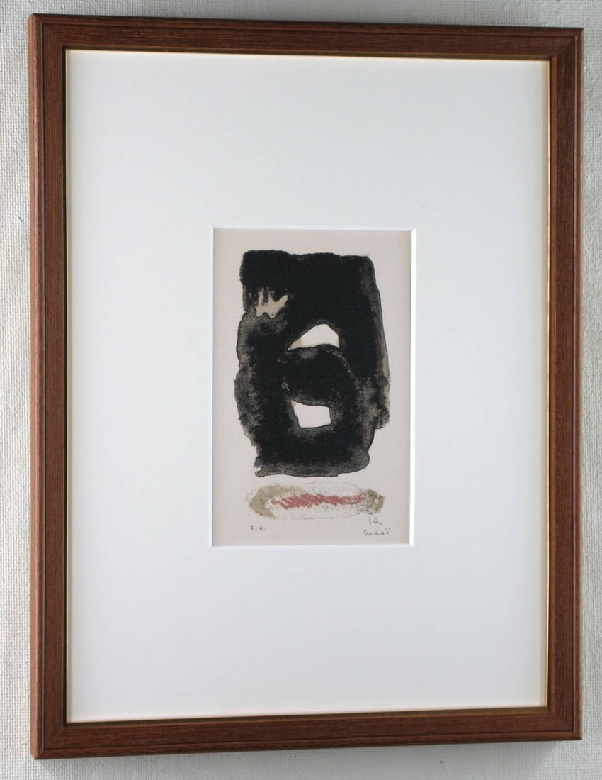 Kumi Sugai Thunder Lithograph 1961 Signed LImited Edition Framed Rare Art (1 of 3)