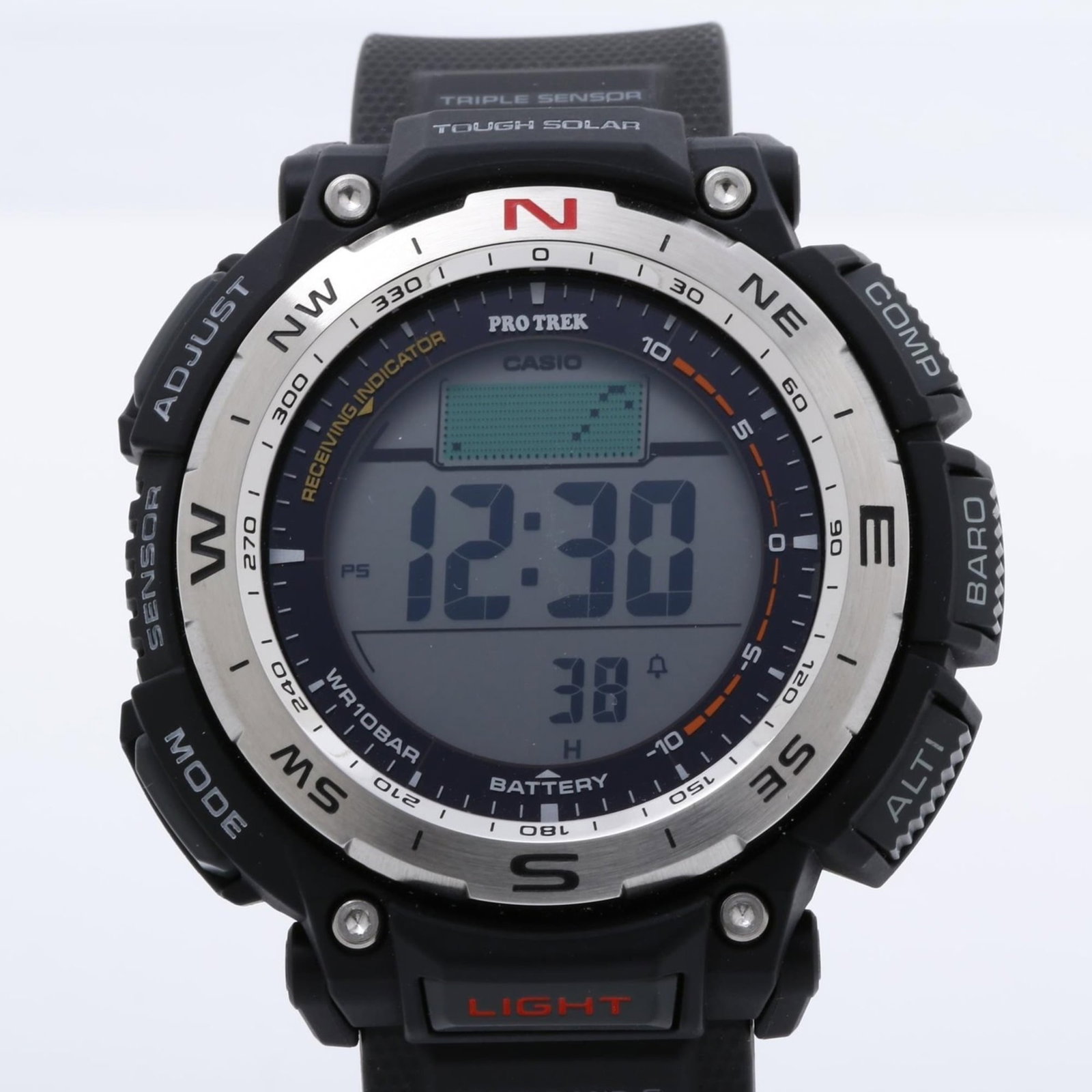 Wristwatch: Wristwatch Stainless steel construction provides durability, while the black dial offers a sleek and modern look. This Casio wristwatch features a 51.7mm case diameter and a comfortable 20cm wrist