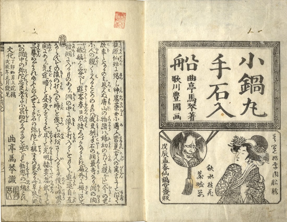 Edo Book Konabe Marude Ishiirusen 1808 Kyokutei Bakin Utagawa Toyokuni 3 Vols: Edo Book Konabe Marude Ishiirusen 1808 Kyokutei Bakin Utagawa Toyokuni 3 Vols Item Specifics: Artist: Utagawa Toyokuni I Subject: Japanese Literature Material: Handmade paper Style: Japanese Size: