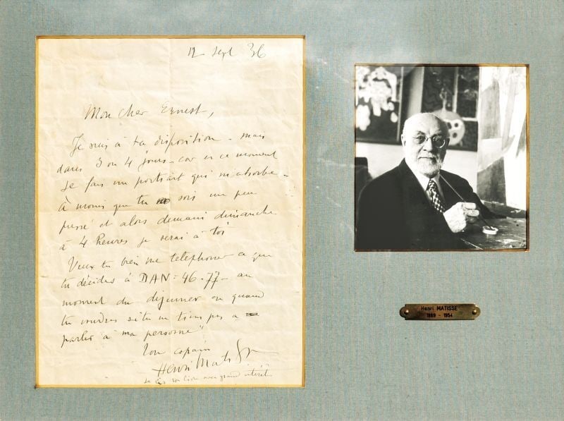 Matisse Rare Autograph Original Art Framed French Modern: Matisse Rare Autograph Original Art Framed French Modern Item Specifics: Artist: Henri Matisse Subject: Correspondence / Modern Art Material: Paper Style: Japanese Year Of Production: 2010 Product Dis