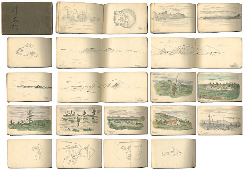 Hand drawn art sketchbook kawakami sumio karafuto sakhalin taisho: Hand drawn art sketchbook kawakami sumio karafuto sakhalin taisho Item Specifics: Artist: Kawakami Sumio Subject: Karafuto Sakhalin Landscapes Material: Paper Watercolor Pencil Style: Japanese Year