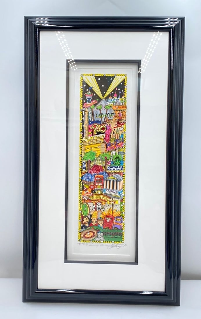 Charles Fazzino Looting Las Vegas 3D Silkscreen Signed Framed 491/ 500 DX (1 of 13)