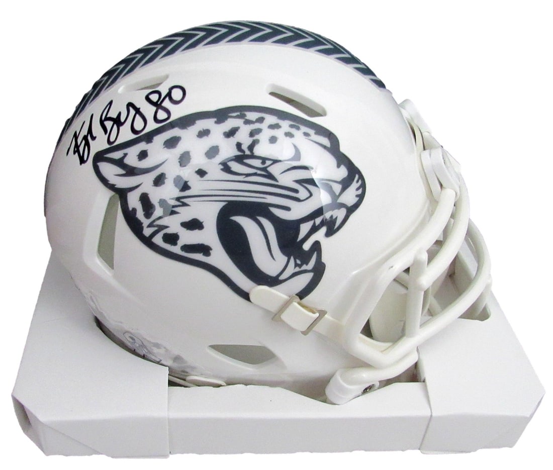 Signed by Kyle Brady Jaguars White Mini Football Helmet 208061 (1 of 5)