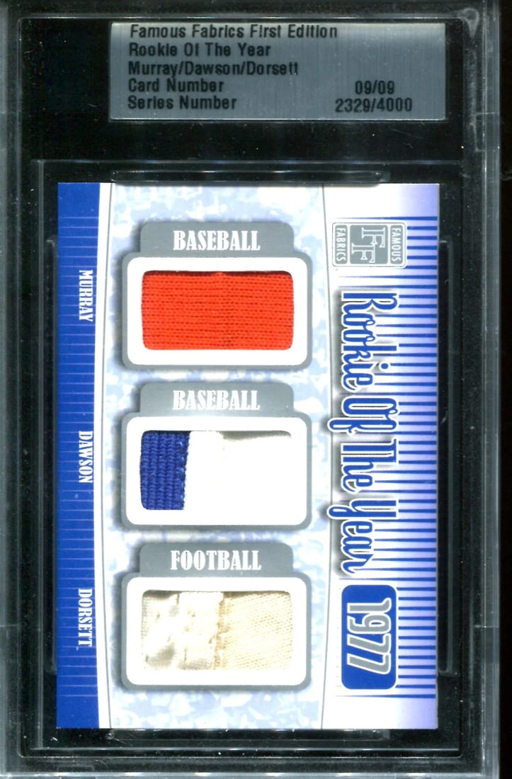 ROY Famous Fabrics First Edition Card Murray Dawson & Dorsett #9 (1 of 2)