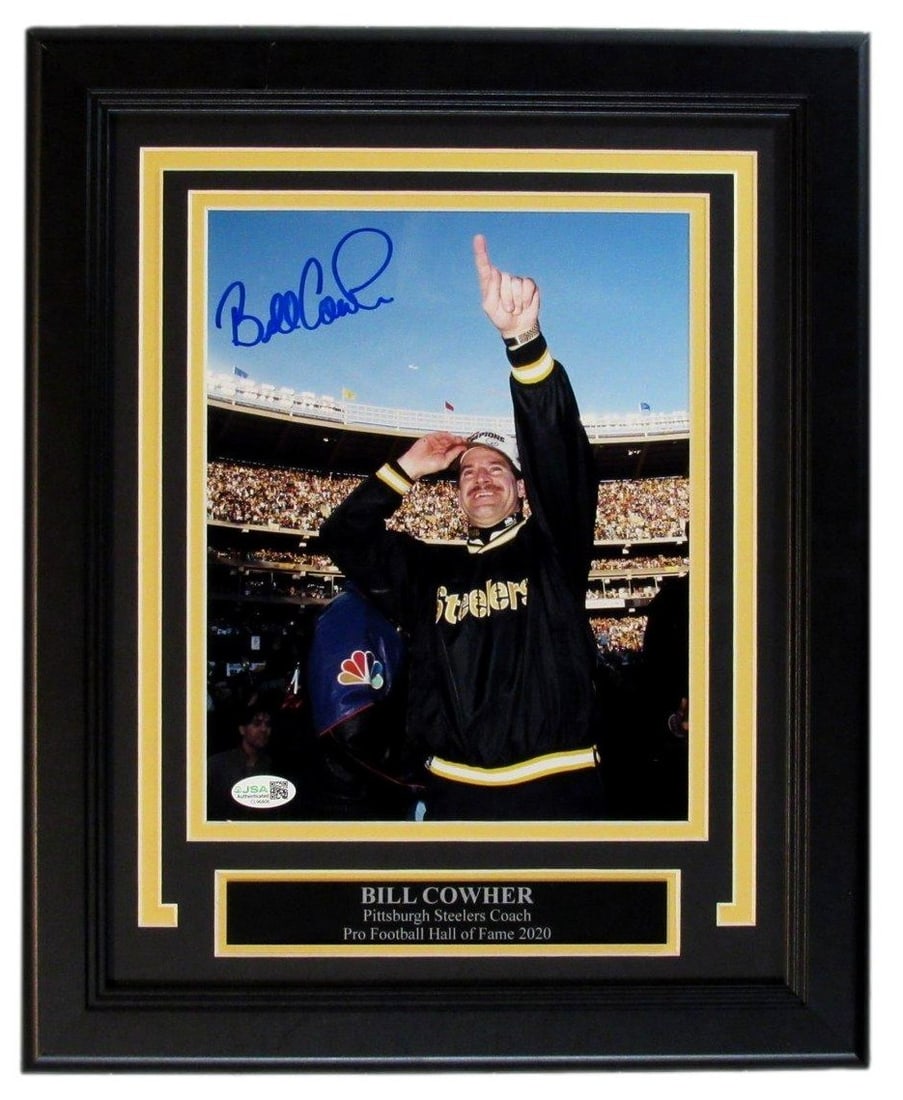 Bill Cowher HOF Steelers Signed/ Autographed 8x10 Photo Framed JSA 209220 (1 of 4)
