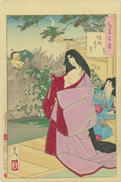 One hundred aspects of moon glimpse yoshitoshi kahoyo print 1886 (1 of 2)