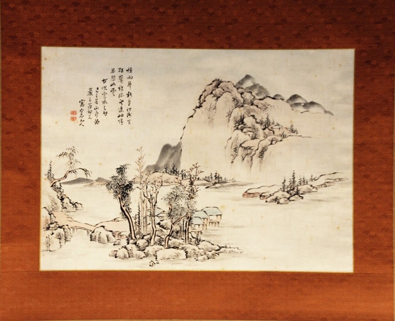 Japanese Hanging Scroll Noro Kaiseki Landscape Painting Edo Nanga Art: Japanese Hanging Scroll Noro Kaiseki Landscape Painting Edo Nanga Art Item Specifics: Artist: Noro Kaiseki Subject: Landscape Material: Ink and color on paper Style: Japanese Size: n: 55 x 40 cm Year 