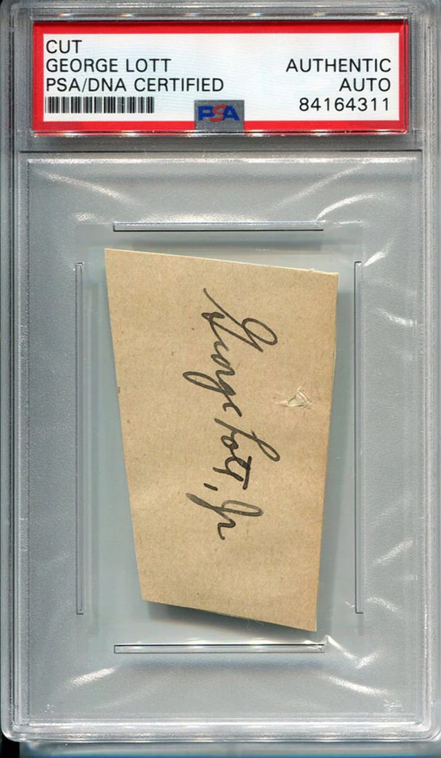 George Lott Autographed Cut