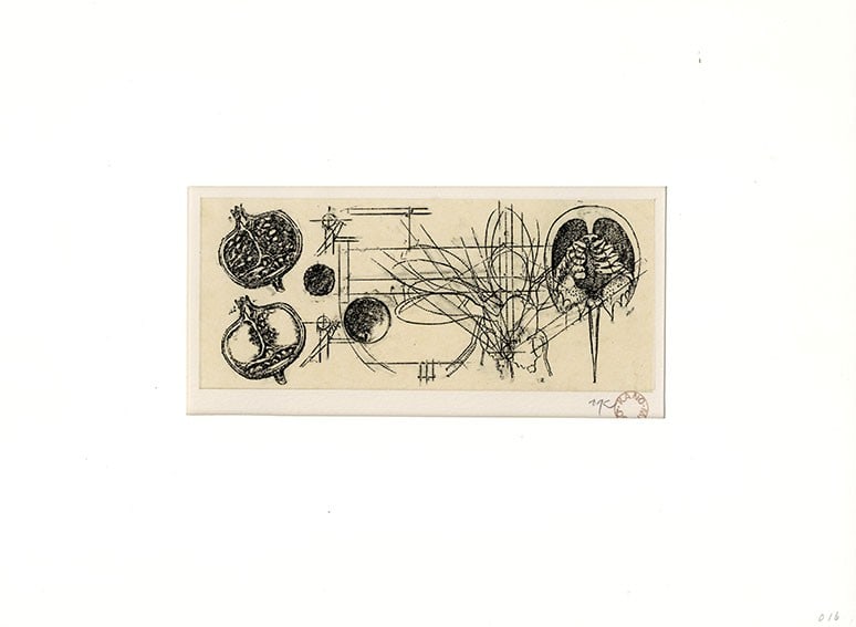 Mitsuo Kano Frottage Poet s Notebook K 016 1975 Signed Japanese Abstract Art (1 of 7)