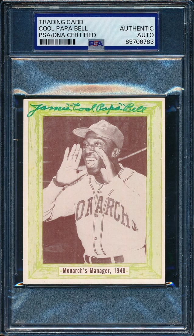 1976 Douglas/ Bell Monarch's Manager, 1948 Card Cool Papa Bell Signed PSA/ DNA (1 of 2)