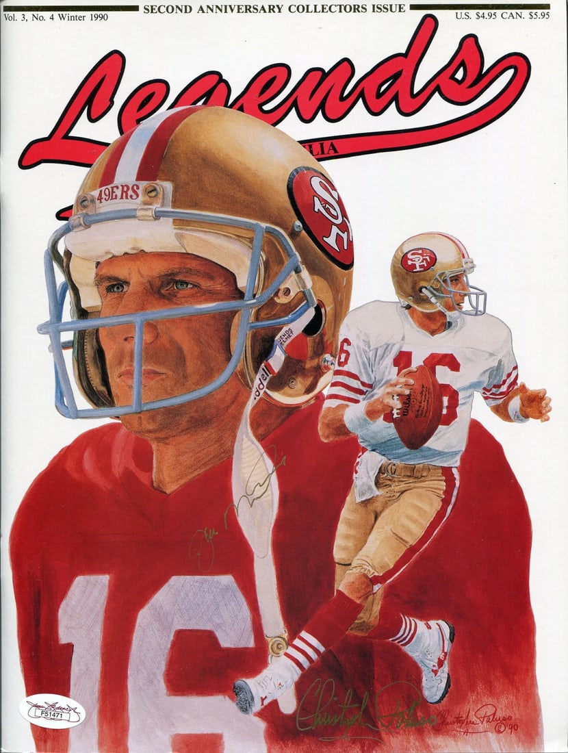 Joe Montana Autographed Legends Memorabilia Program (JSA) (1 of 2)