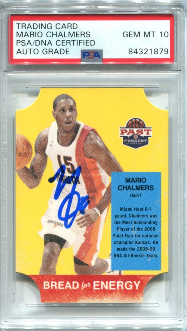 Mario Chalmers 2012-13 Panini Past & Present Bread for Energy Card (PSA) (1 of 1)
