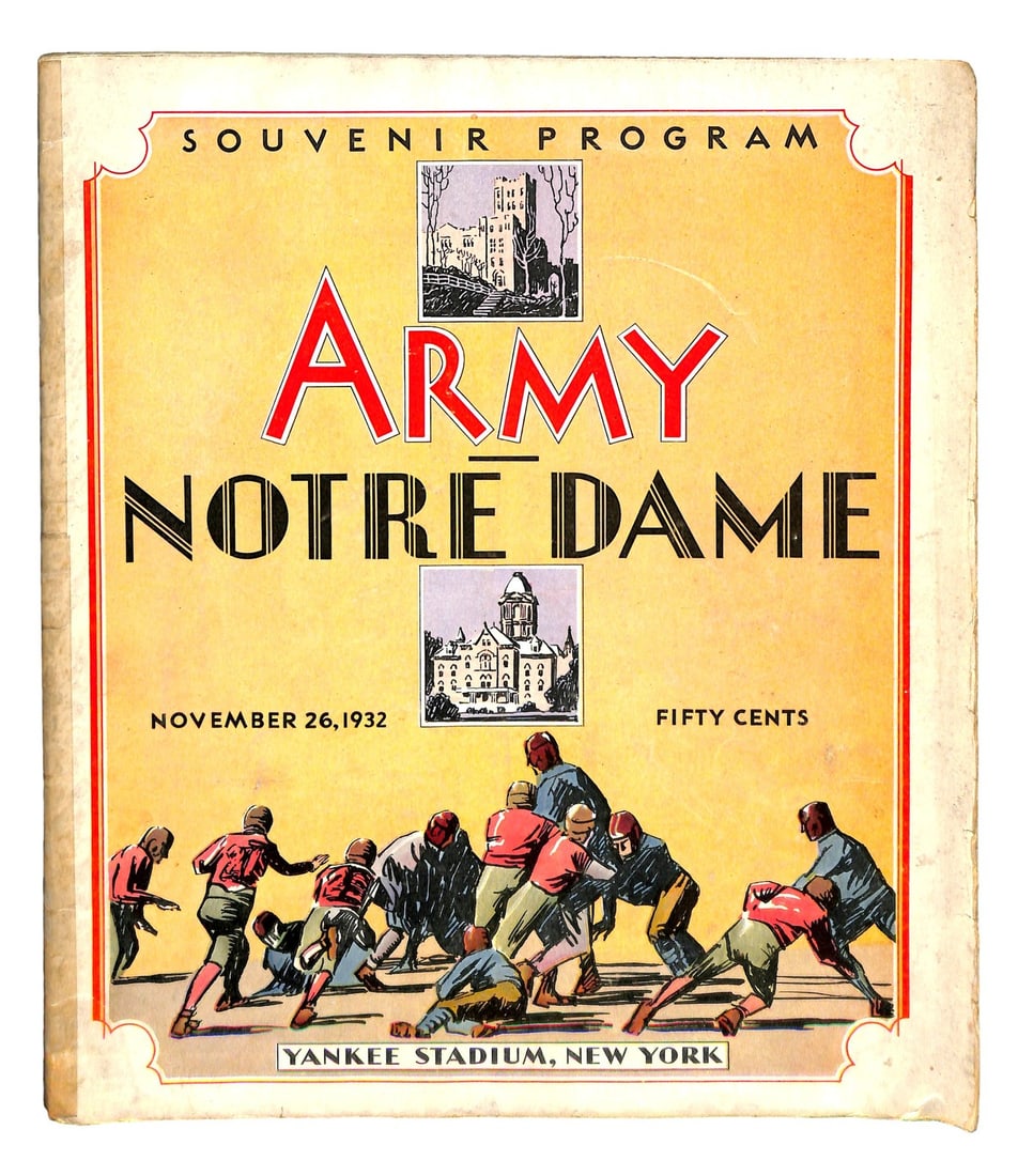 11/ 26/ 1932 Army vs. Notre Dame College Program 185775 (1 of 8)