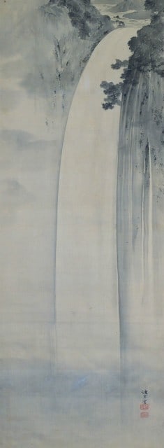 Hatomaro Antique Japanese Hanging Scroll Painting Waterfall Edo Period Sawaki (1 of 1)