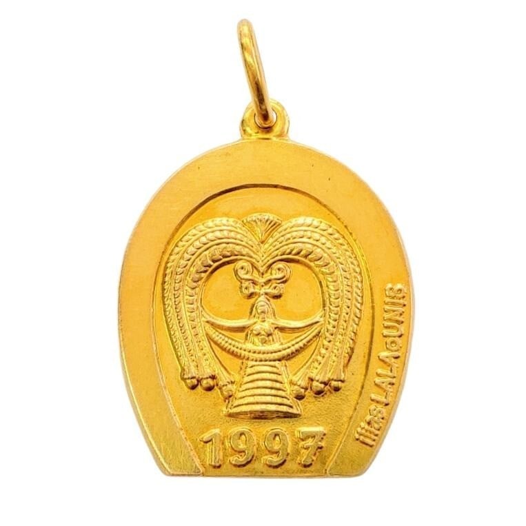 Lucky Charm Pendant 1997 Ilias Lalaounis 18k Solid Gold Minoan Dancer: Lucky Charm Pendant 1997 Ilias Lalaounis 18k Solid Gold Minoan Dancer Item Specifics: Occasion: Anniversary Birthday Christening Christmas Confirmation/Communion Engagement Graduation Mother"s Day Val