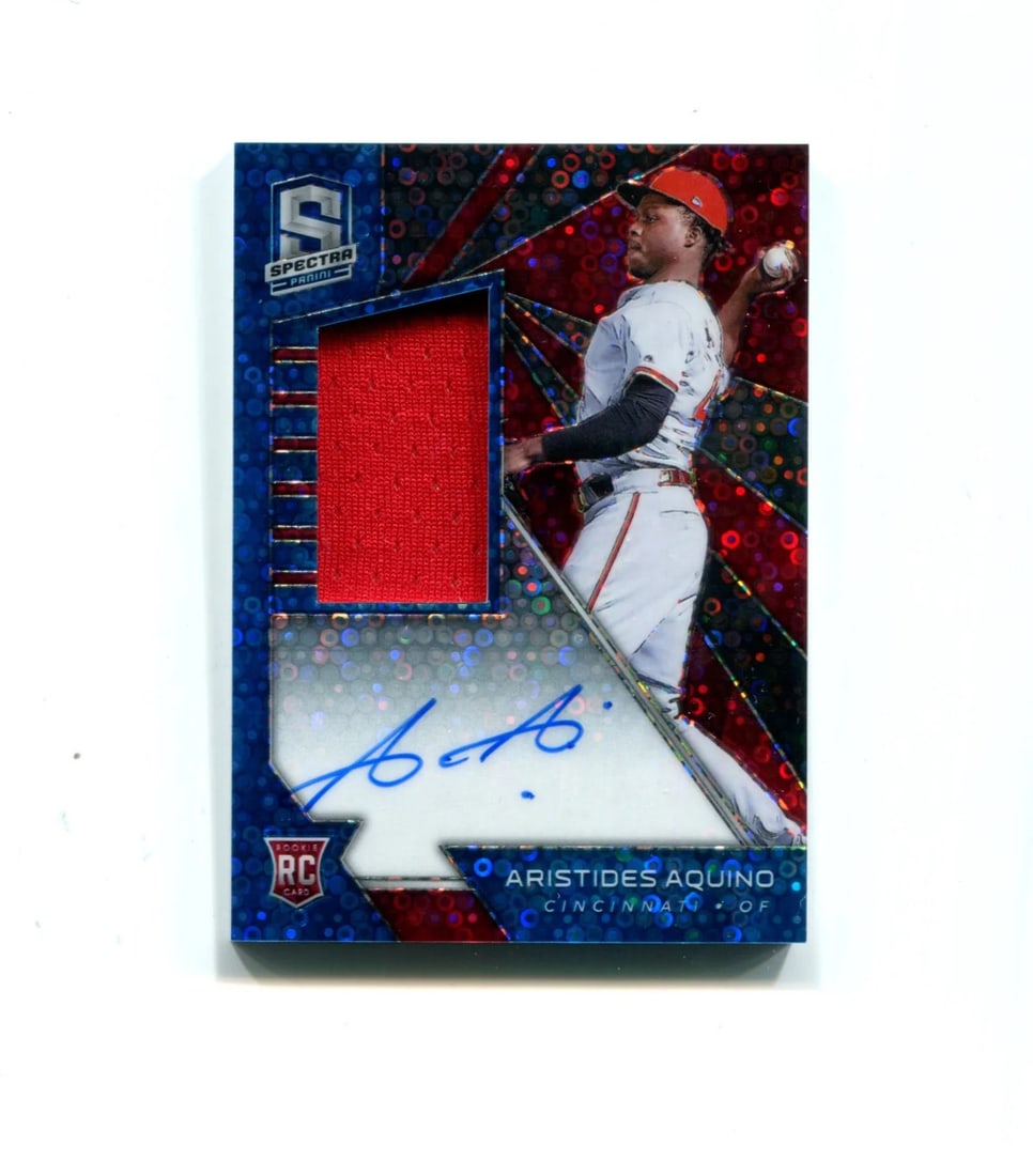 Aristides Aquino 2020 55/ 99 Panini Prizm Spectra Autographed Card #140 (1 of 2)