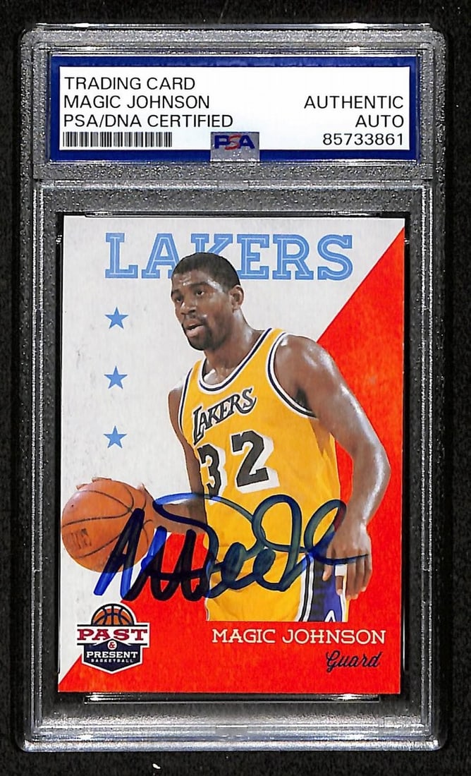 2012-13 Panini Magic Johnson Signed/ Autographed Card #82 Lakers PSA/ DNA BA204444 (1 of 2)