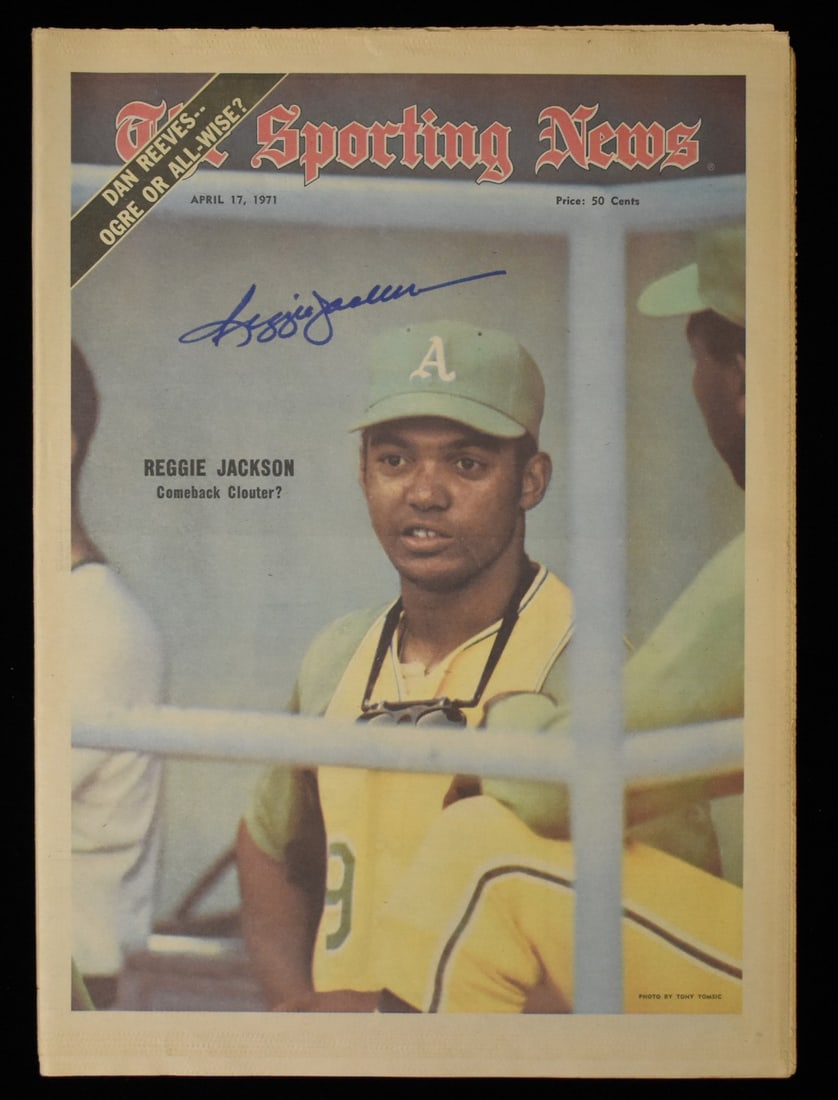 Reggie Jackson HOF Signed 1971 The Sporting News Athletics JSA 208581 (1 of 2)