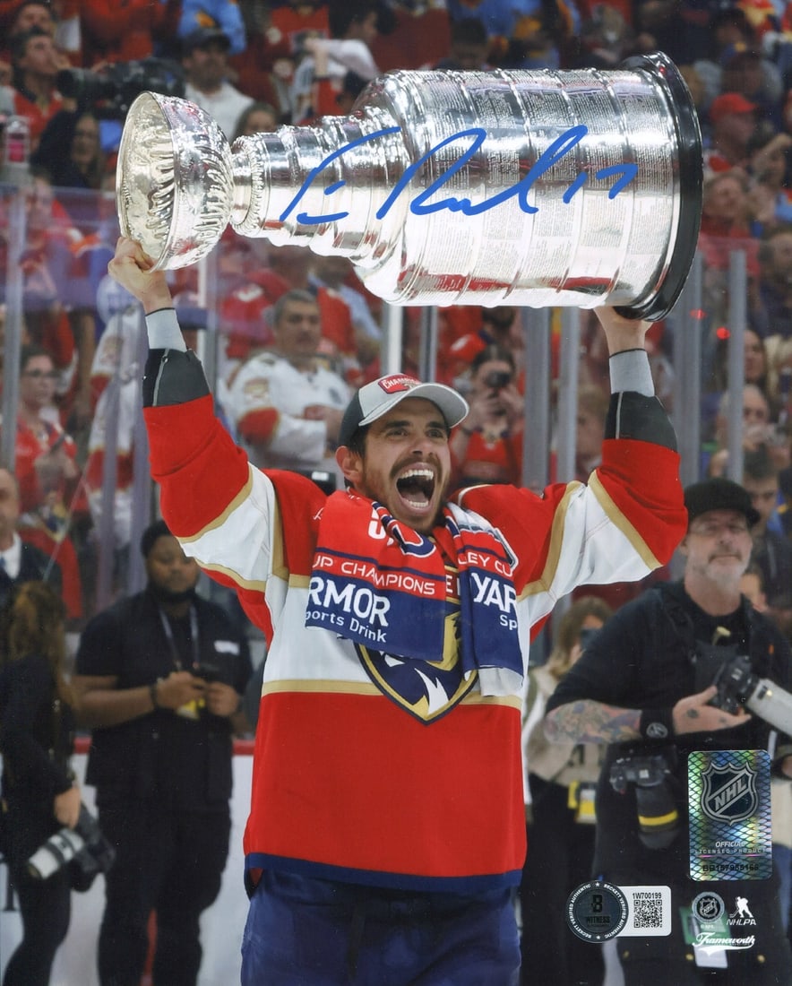 Stanley Cup Evan Rodrigues Autographed 8x10 Photo Florida Panthers Beckett (1 of 1)