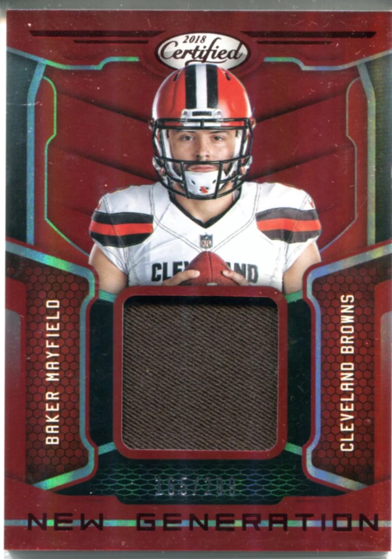Baker Mayfield 2018 Panini Jersey Card #165/ 299 (1 of 2)