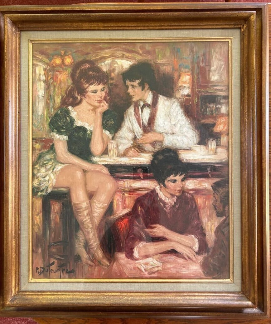 Pierre Eugene Duteurtre signed original oil painting on canvas framed (1 of 8)