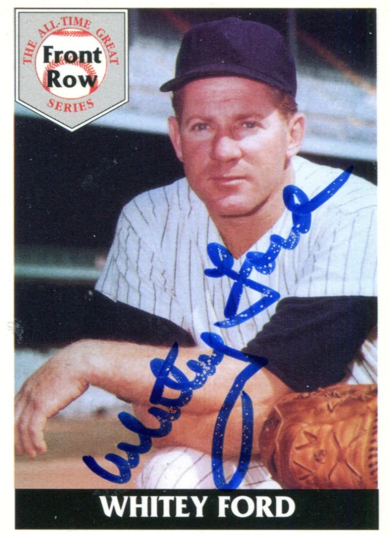 Whitey Ford Autographed Front Row Card: Whitey Ford Autographed Front Row Card Item Specifics: Whitey Ford Autographed Front Row Card Product Disclaimer: Not affiliated with any team or league. Signatures are unverified unless a