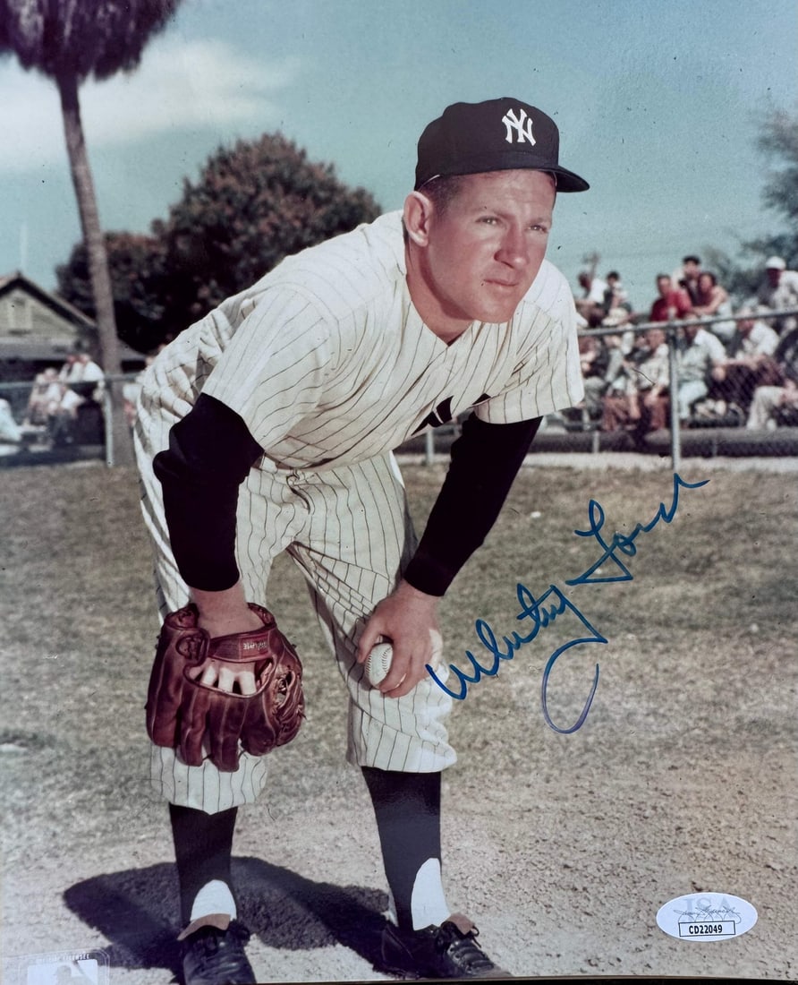 Ford Whitey Autographed 8x10 Baseball Photo JSA: Ford Whitey Autographed 8x10 Baseball Photo JSA Whitey Ford's sharpie signature across the front of this 8x10 baseball photo adds an unmistakable touch to this unique piece. The item bears a signed