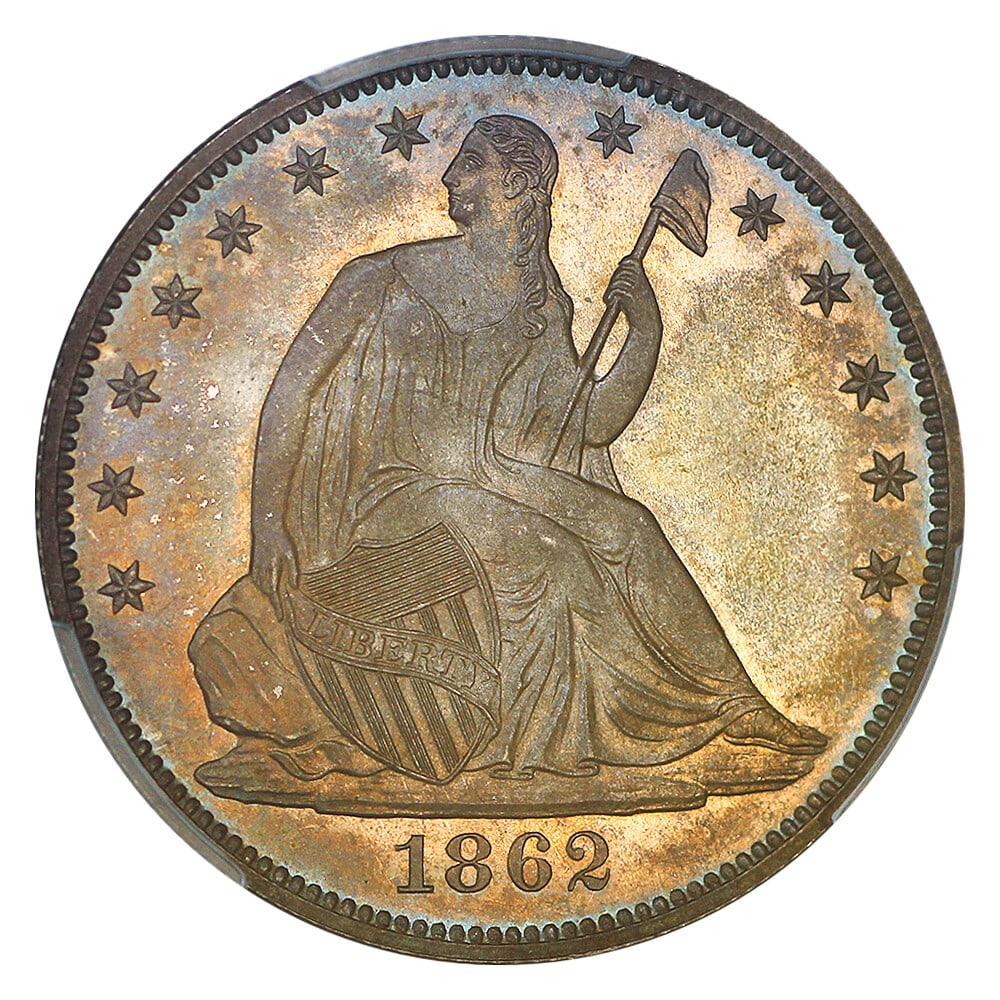 PCGS CAC 1862 50c - 5