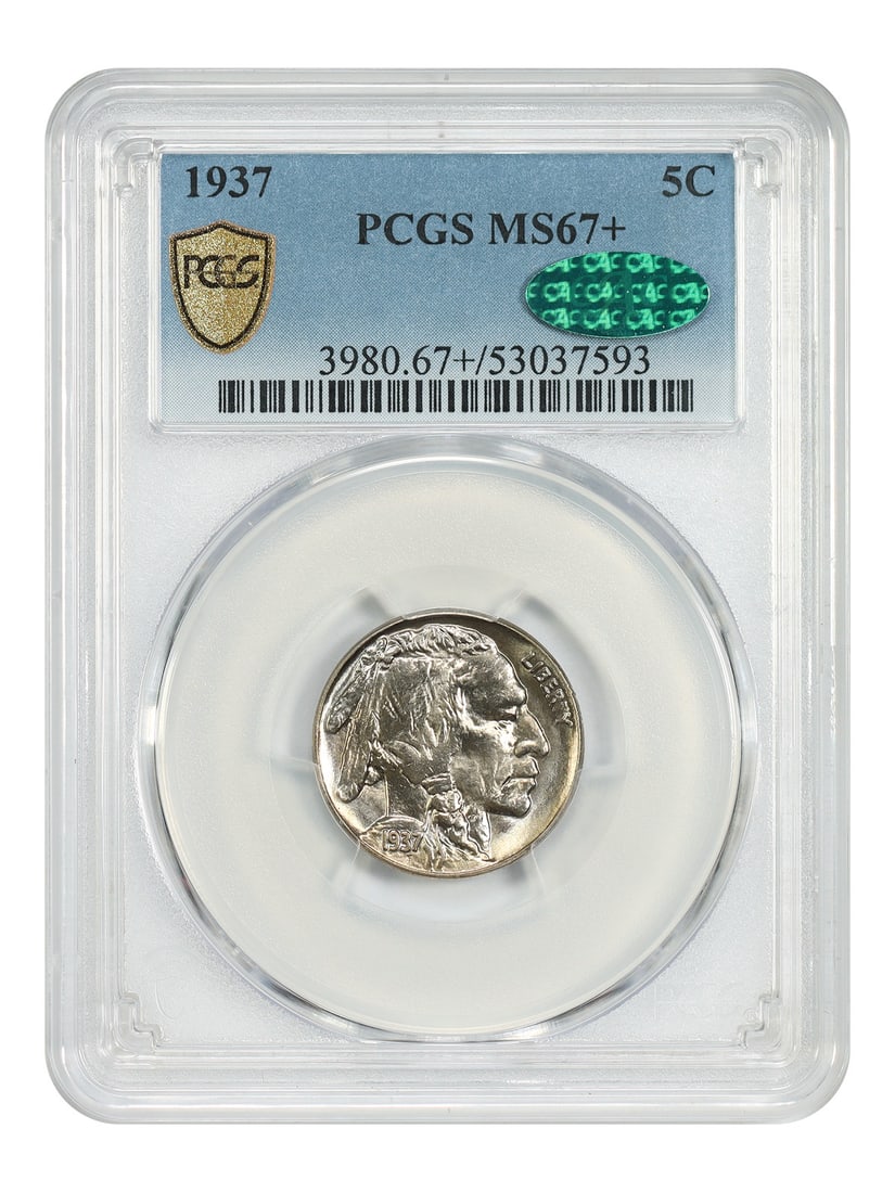 PCGS CAC MS67+ 5C Buffalo Nickel (1 of 5)
