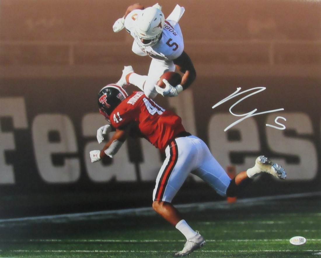 Texas Longhorns Signed Photo Autographed By Bijan Robinson 16x20 JSA 208832 (1 of 3)