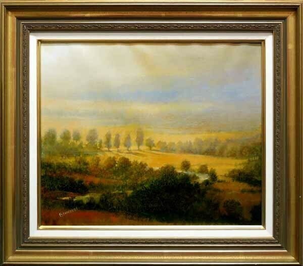 Oil painting on canvas landscape signed framed by Alain Bonnaure (1 of 9)
