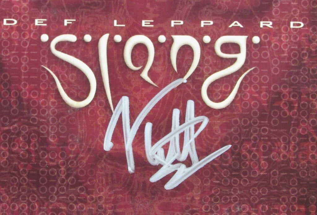 Joe Elliott Autographed CD Cover "Slang" Def Leppard JSA 170240: Joe Elliott Autographed CD Cover "Slang" Def Leppard JSA 170240 Joe Elliott's signature on the CD cover of Def Leppard's iconic album "Slang" bears witness to its authenticity. This officially signed 